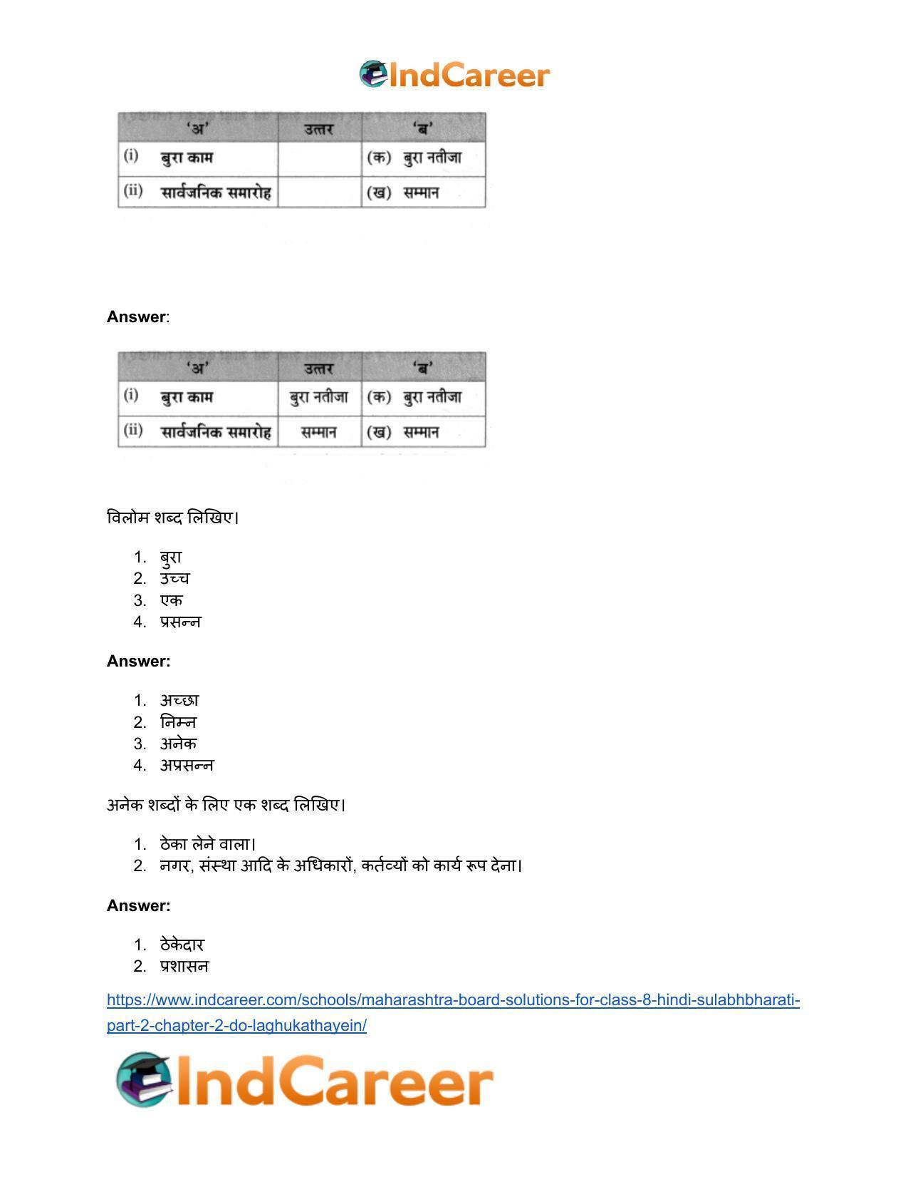Maharashtra Board Solutions for Class 8- Hindi Sulabhbharati (Part 2): Chapter 2- दो लघुकथाएँ - Page 14