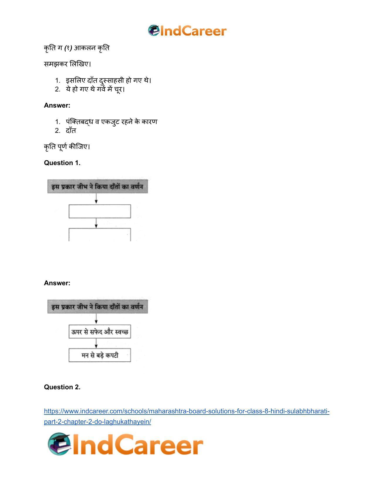 Maharashtra Board Solutions for Class 8- Hindi Sulabhbharati (Part 2): Chapter 2- दो लघुकथाएँ - Page 16