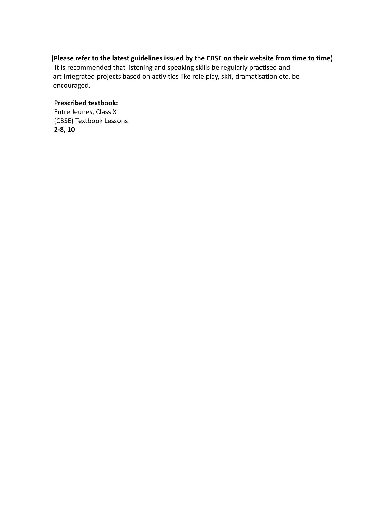 CBSE Class IX & X French Syllabus - Page 5