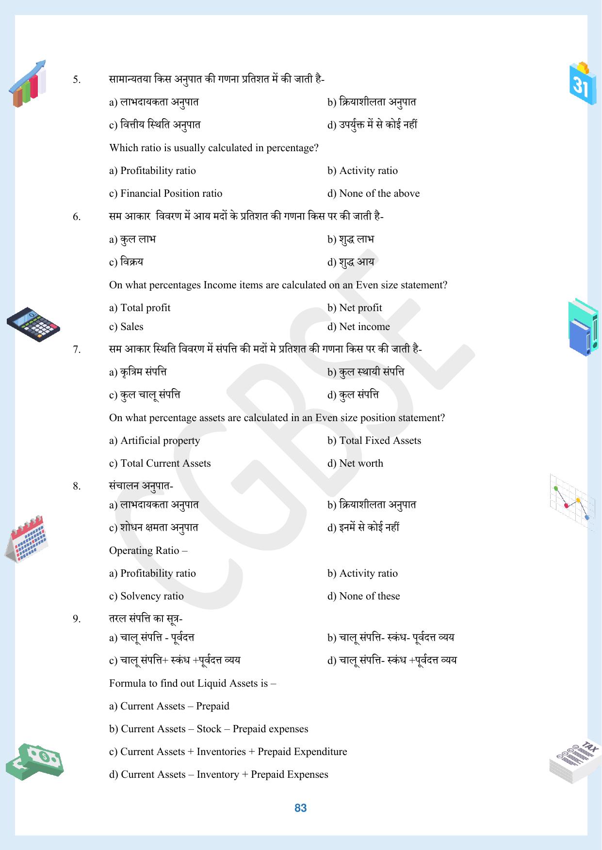 CGBSE Board Class 12 Accountancy  लेखाशास्त्र 2023-2024 Question Bank - Page 83