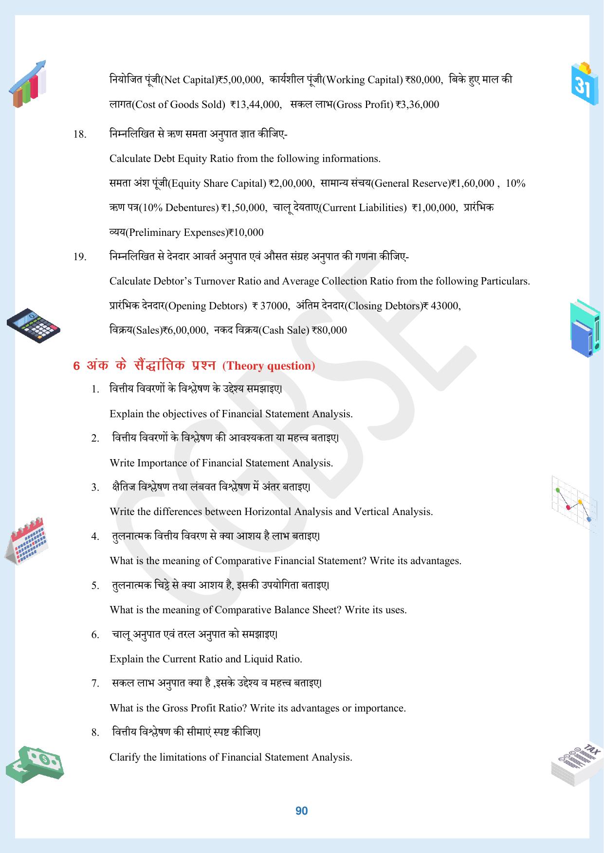 CGBSE Board Class 12 Accountancy  लेखाशास्त्र 2023-2024 Question Bank - Page 90