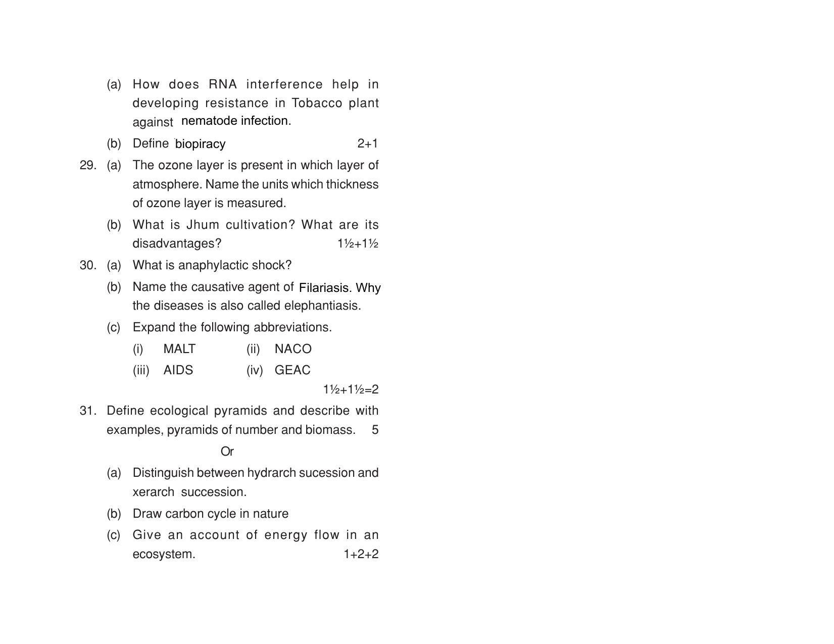 HP Board Class 12 Biology Model Paper - Page 5