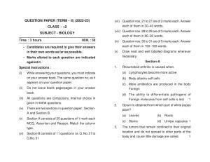 HP Board Class 12 Biology Model Paper