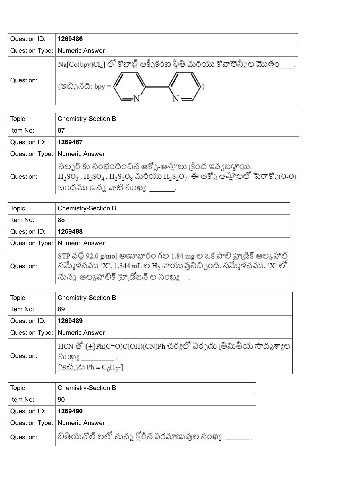 JEE Mains 2022: BTech Telugu (Shift 2) 29-07-2022 Question Paper - Page 31