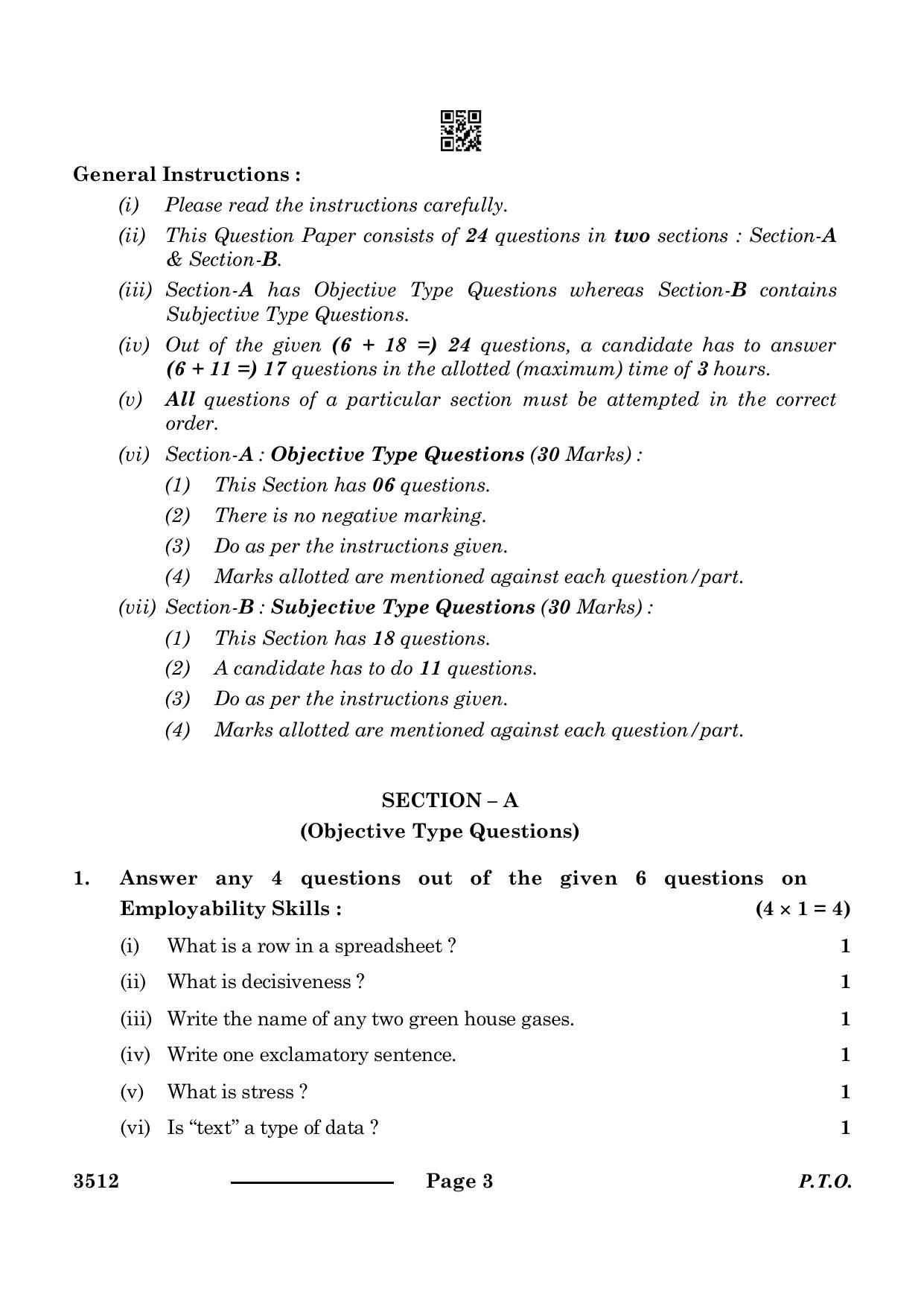 CBSE Class 12 Air-Conditioning & Refrigeration 2024 Question Paper - Page 3