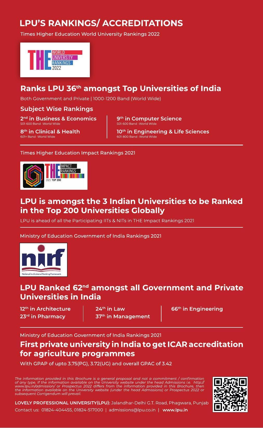 Lovely Professional University, Jalandhar After 10th Brochure 2022 - Page 4