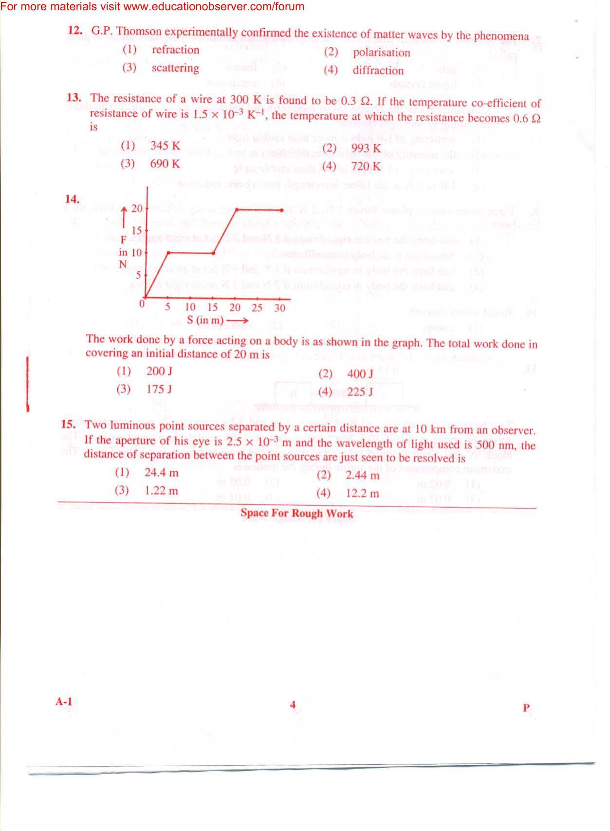 KEAM Paper I 2009 Question Paper - Page 4