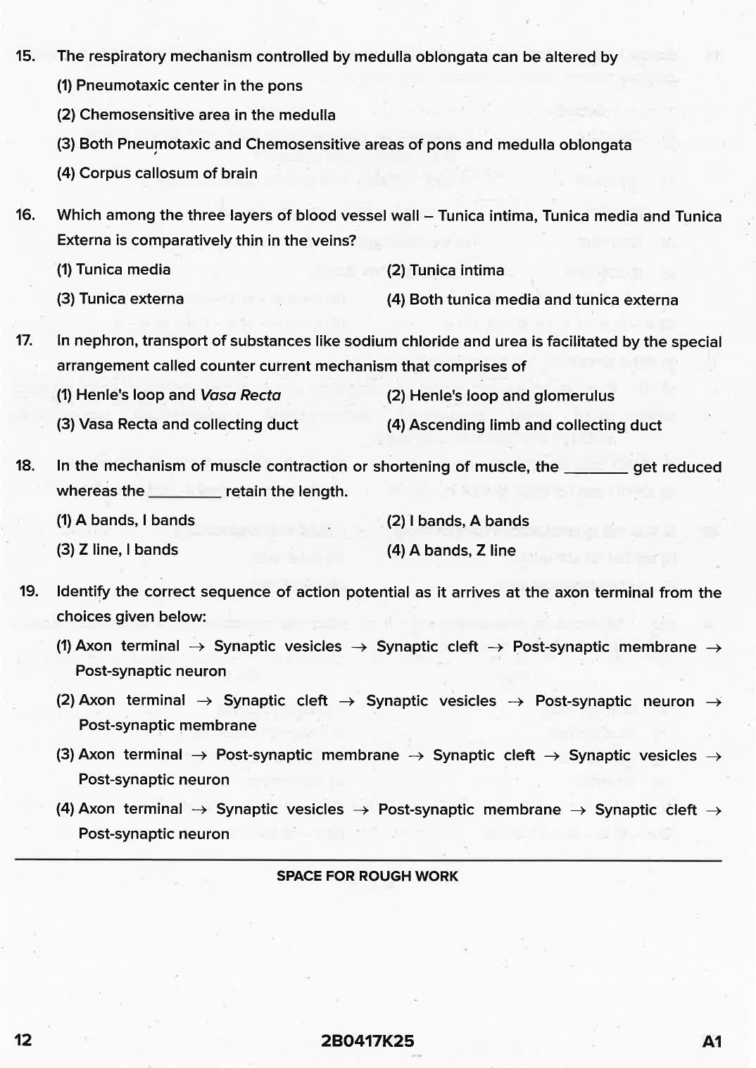 KCET 2025 Biology Question Paper - Page 12