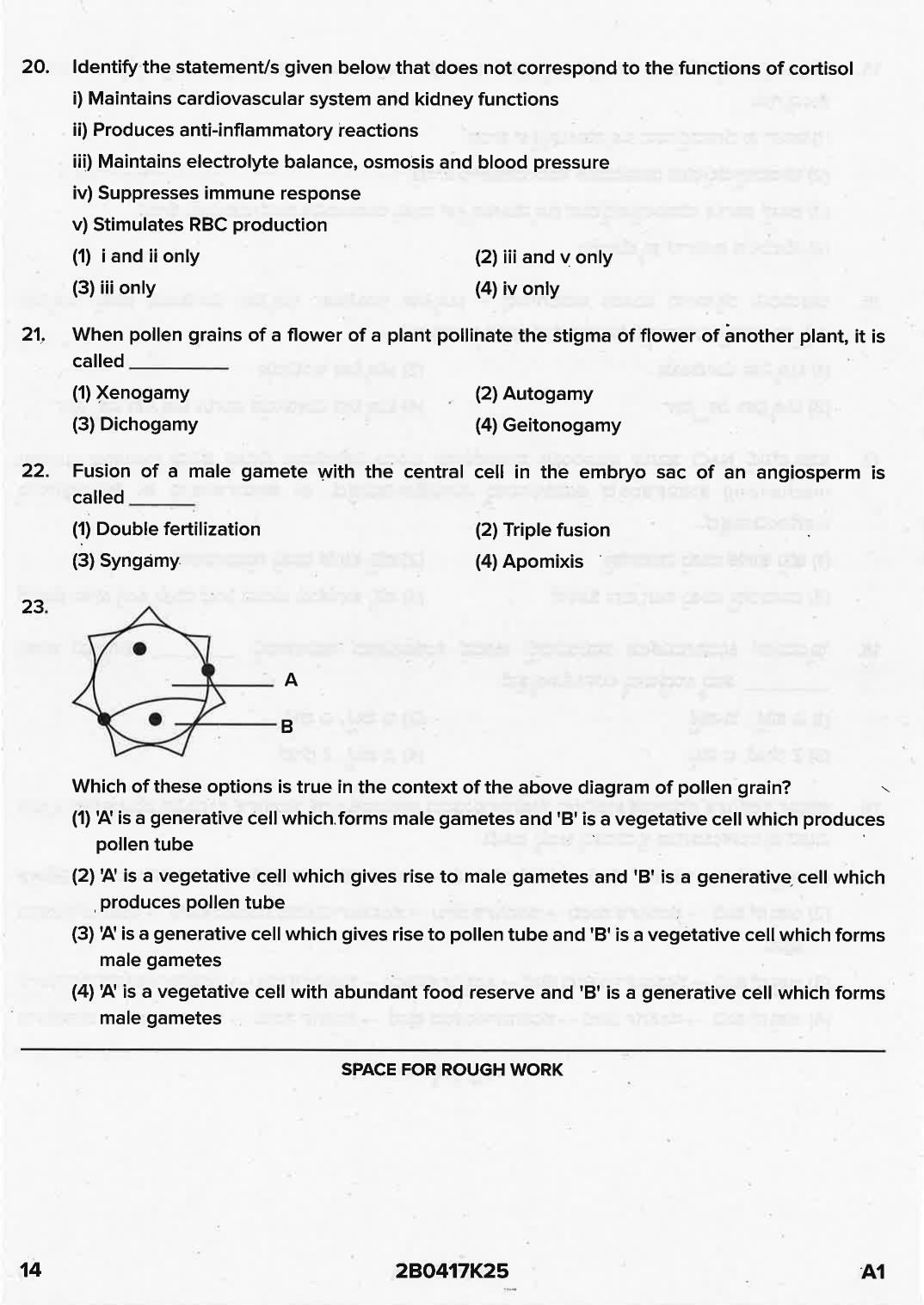 KCET 2025 Biology Question Paper - Page 14