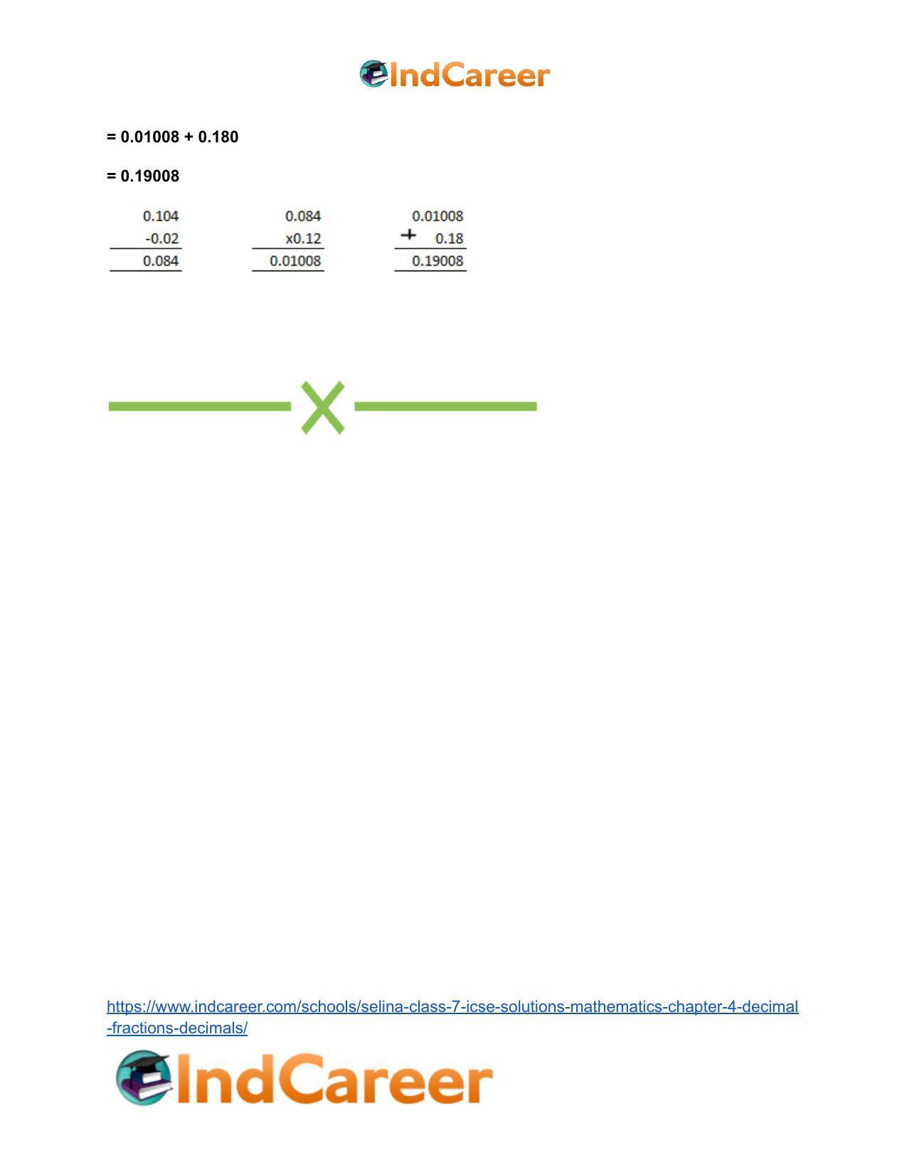 Selina Class 7 ICSE Solutions Mathematics : Chapter 4- Decimal Fractions (Decimals) - Page 149