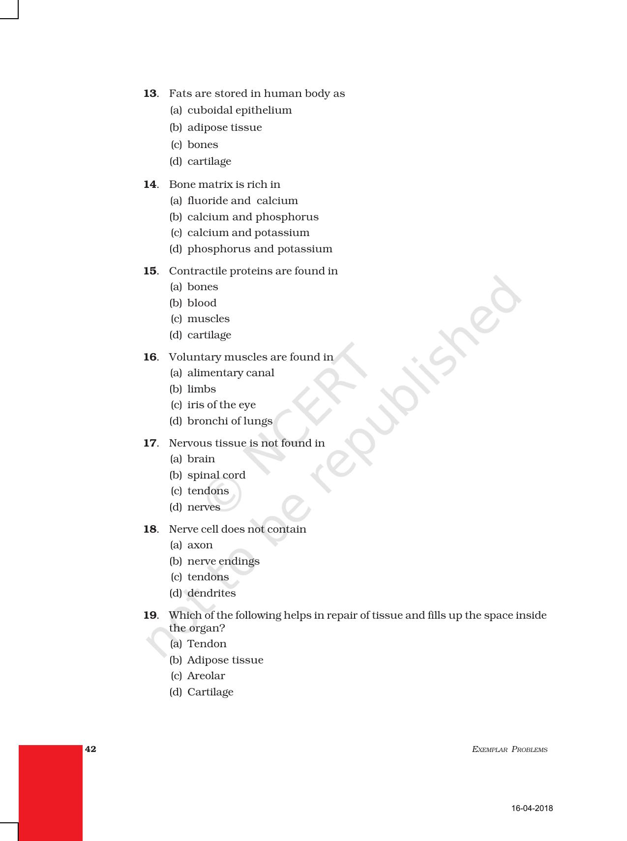 NCERT Exemplar Book for Class 9 Science: Chapter 6 Tissues - Page 3