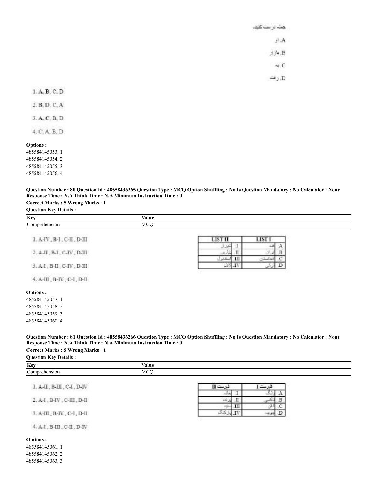 CUET 2023 Domestic Shift 2 Question Papers - 22 June 2023 - Page 45