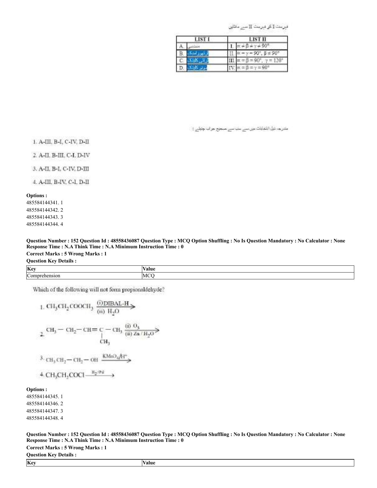 CUET 2023 Domestic Shift 2 Question Papers - 22 June 2023 - Page 93