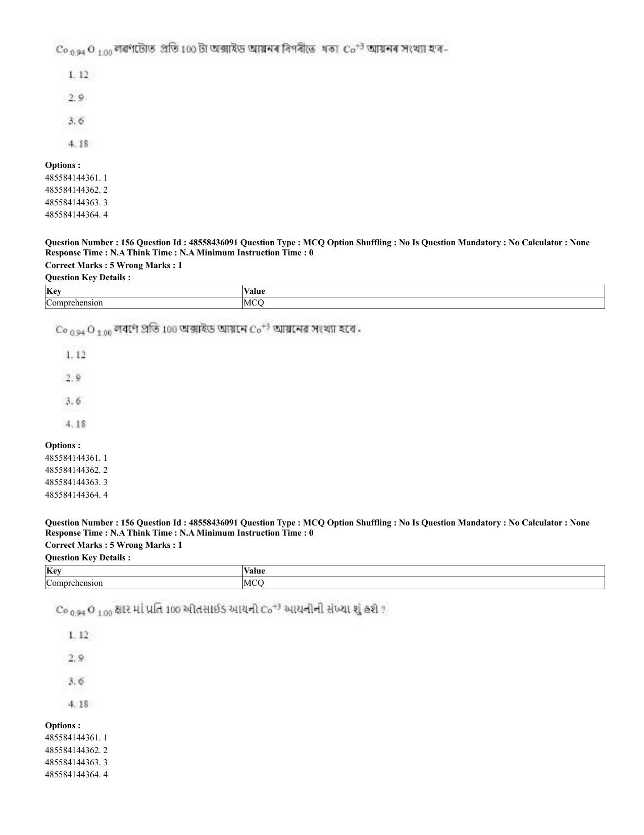 CUET 2023 Domestic Shift 2 Question Papers - 22 June 2023 - Page 120