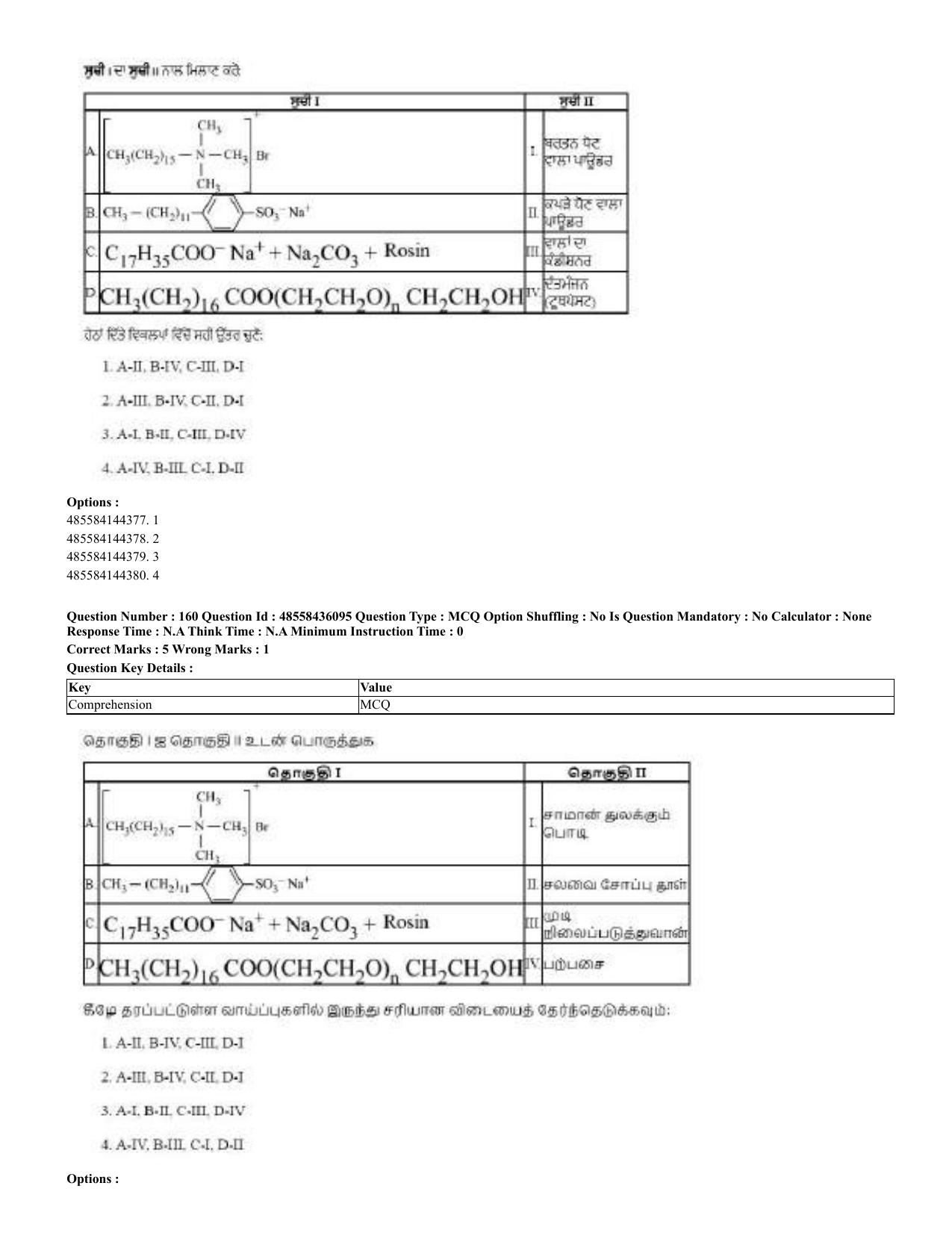 CUET 2023 Domestic Shift 2 Question Papers - 22 June 2023 - Page 148