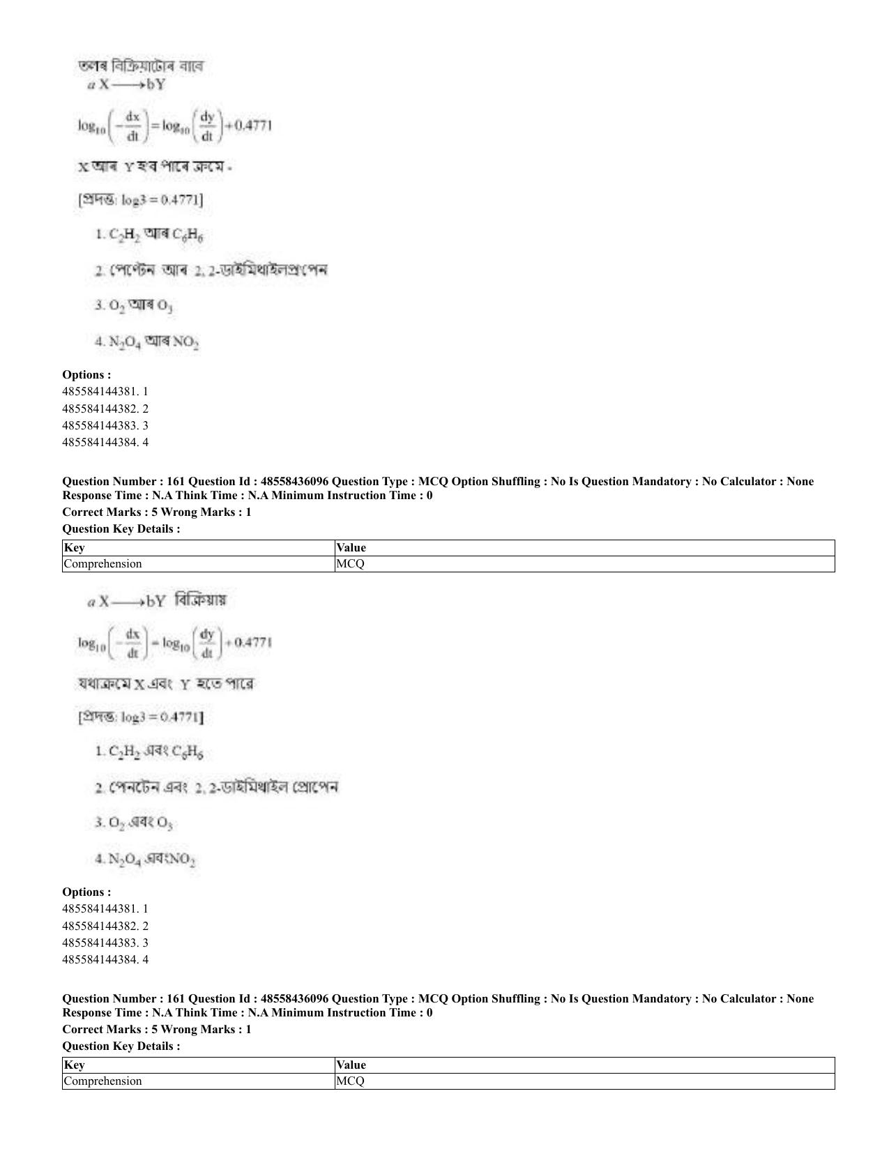 CUET 2023 Domestic Shift 2 Question Papers - 22 June 2023 - Page 152