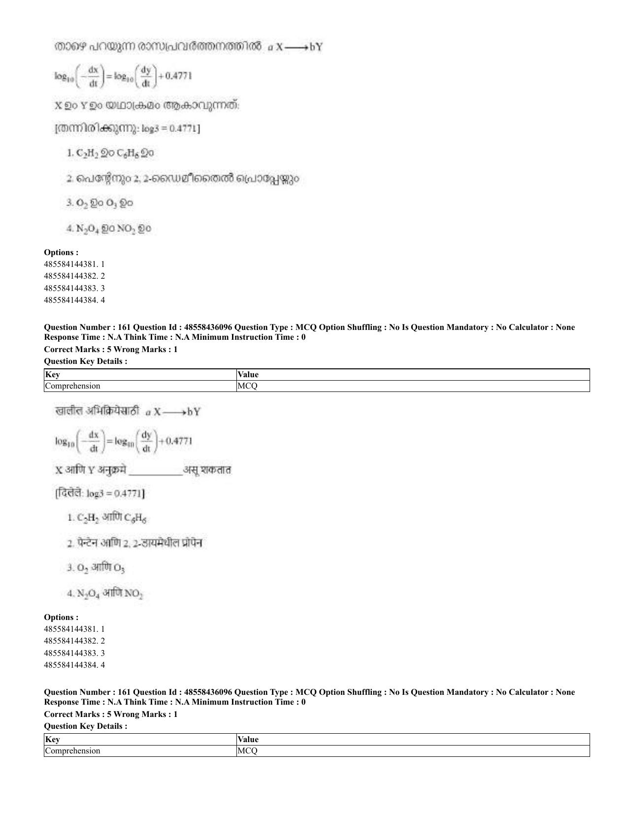 CUET 2023 Domestic Shift 2 Question Papers - 22 June 2023 - Page 154