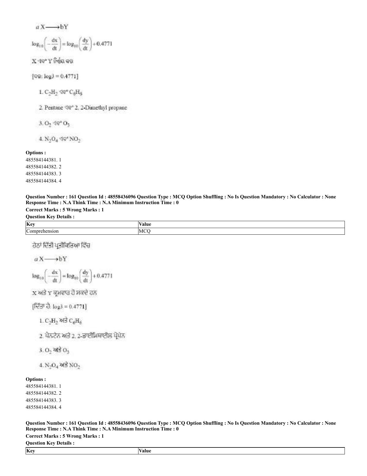 CUET 2023 Domestic Shift 2 Question Papers - 22 June 2023 - Page 155