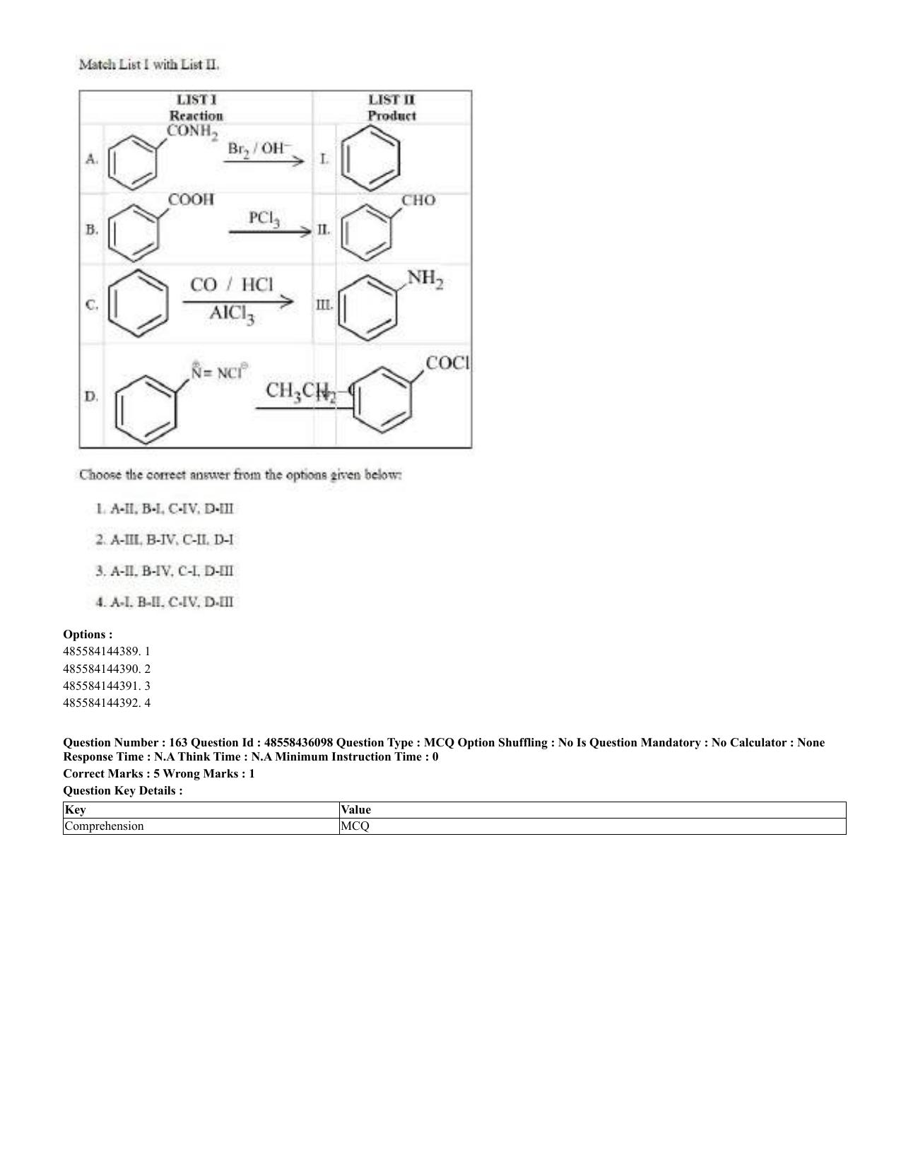 CUET 2023 Domestic Shift 2 Question Papers - 22 June 2023 - Page 163