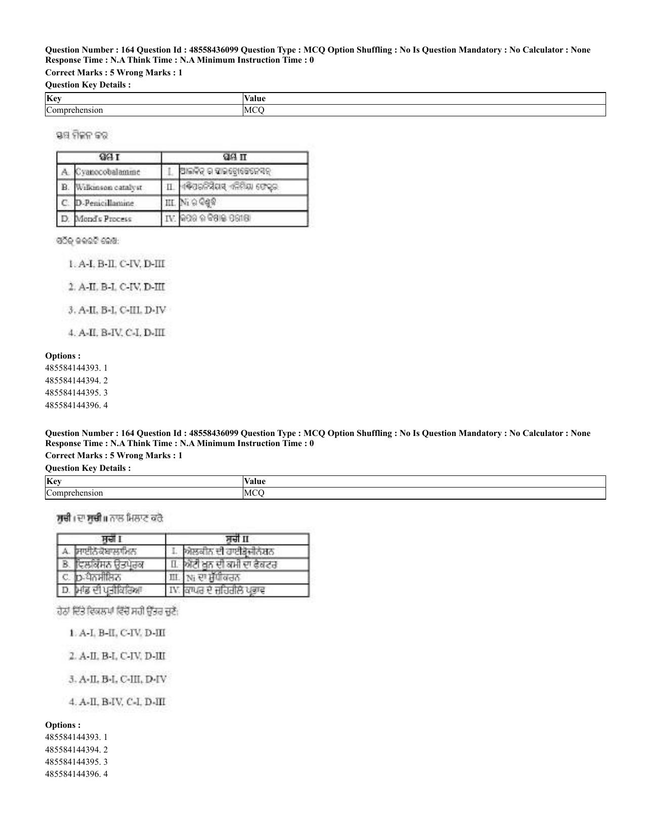 CUET 2023 Domestic Shift 2 Question Papers - 22 June 2023 - Page 180