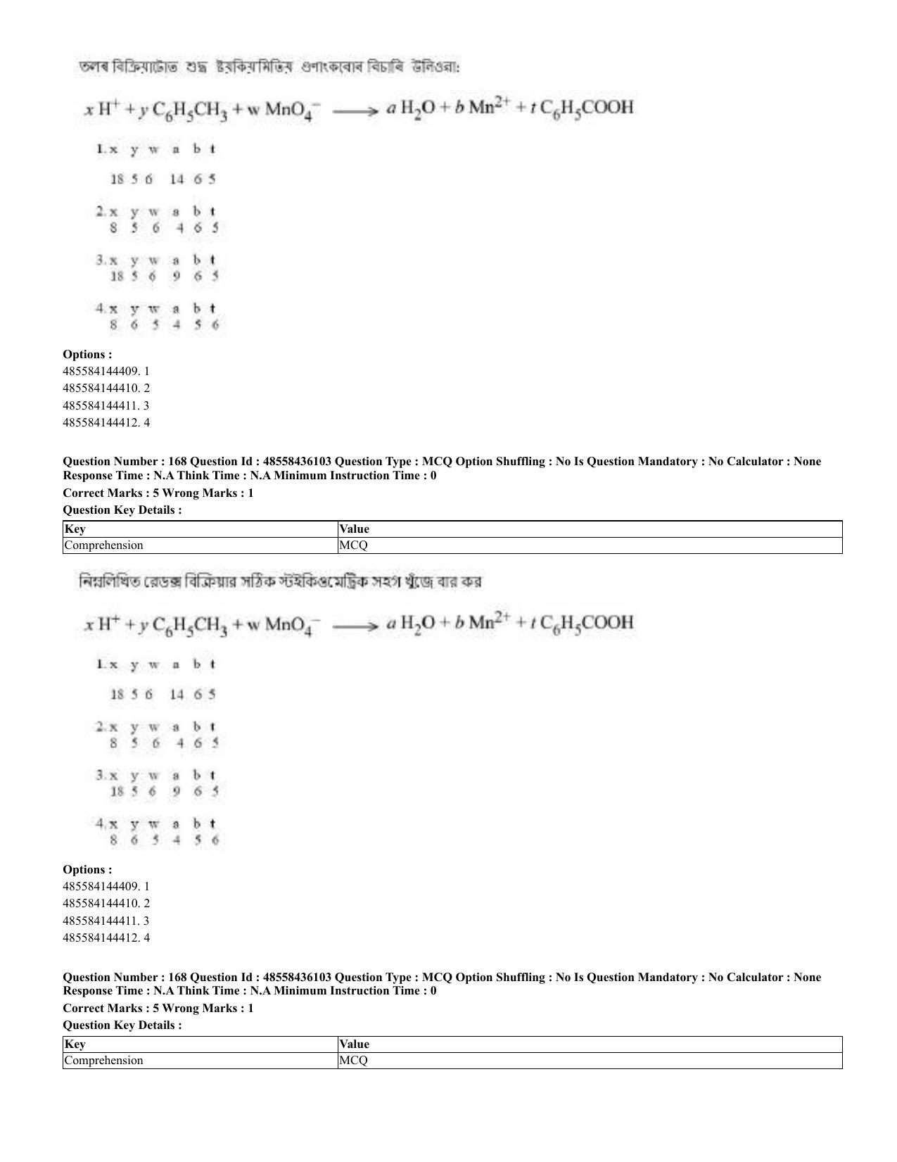 CUET 2023 Domestic Shift 2 Question Papers - 22 June 2023 - Page 207