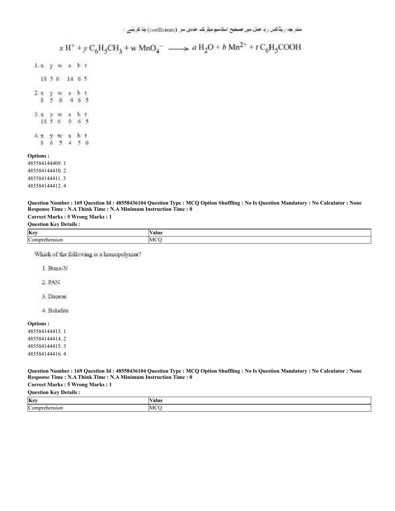CUET 2023 Domestic Shift 2 Question Papers - 22 June 2023 - Page 212