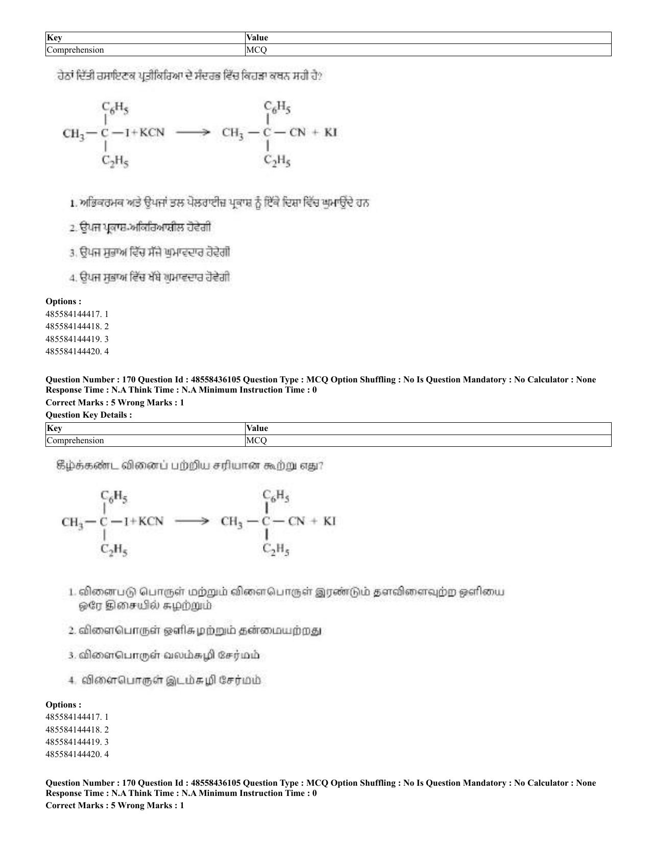CUET 2023 Domestic Shift 2 Question Papers - 22 June 2023 - Page 222