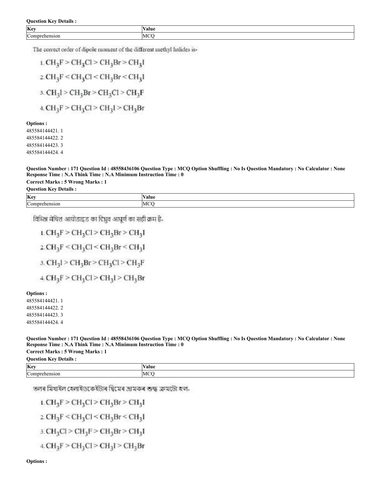 CUET 2023 Domestic Shift 2 Question Papers - 22 June 2023 - Page 224