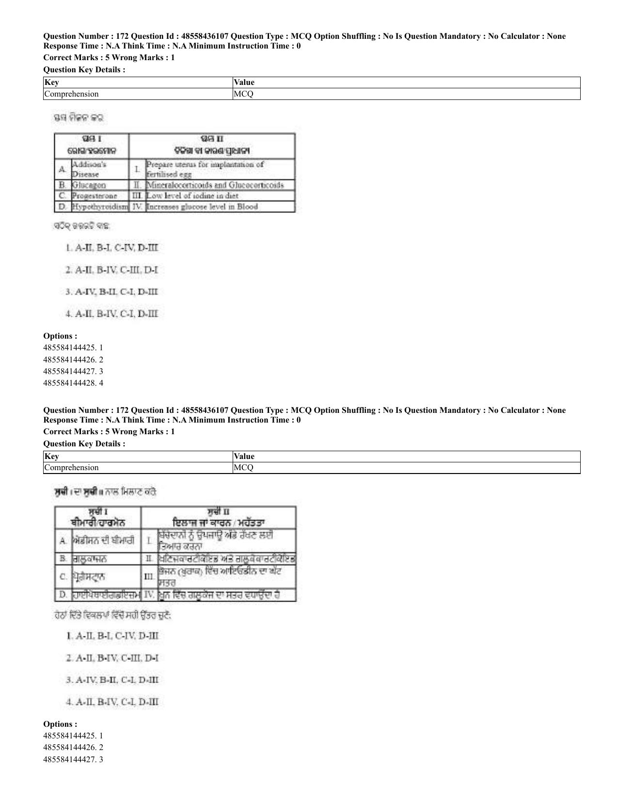 CUET 2023 Domestic Shift 2 Question Papers - 22 June 2023 - Page 234