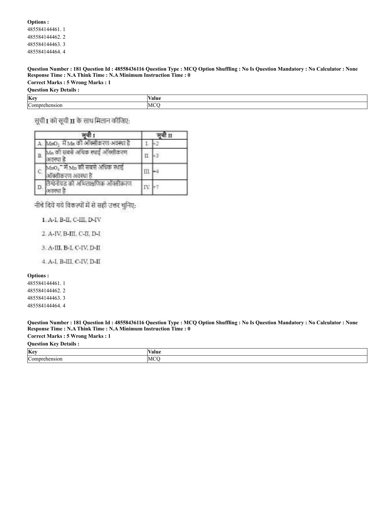 CUET 2023 Domestic Shift 2 Question Papers - 22 June 2023 - Page 296