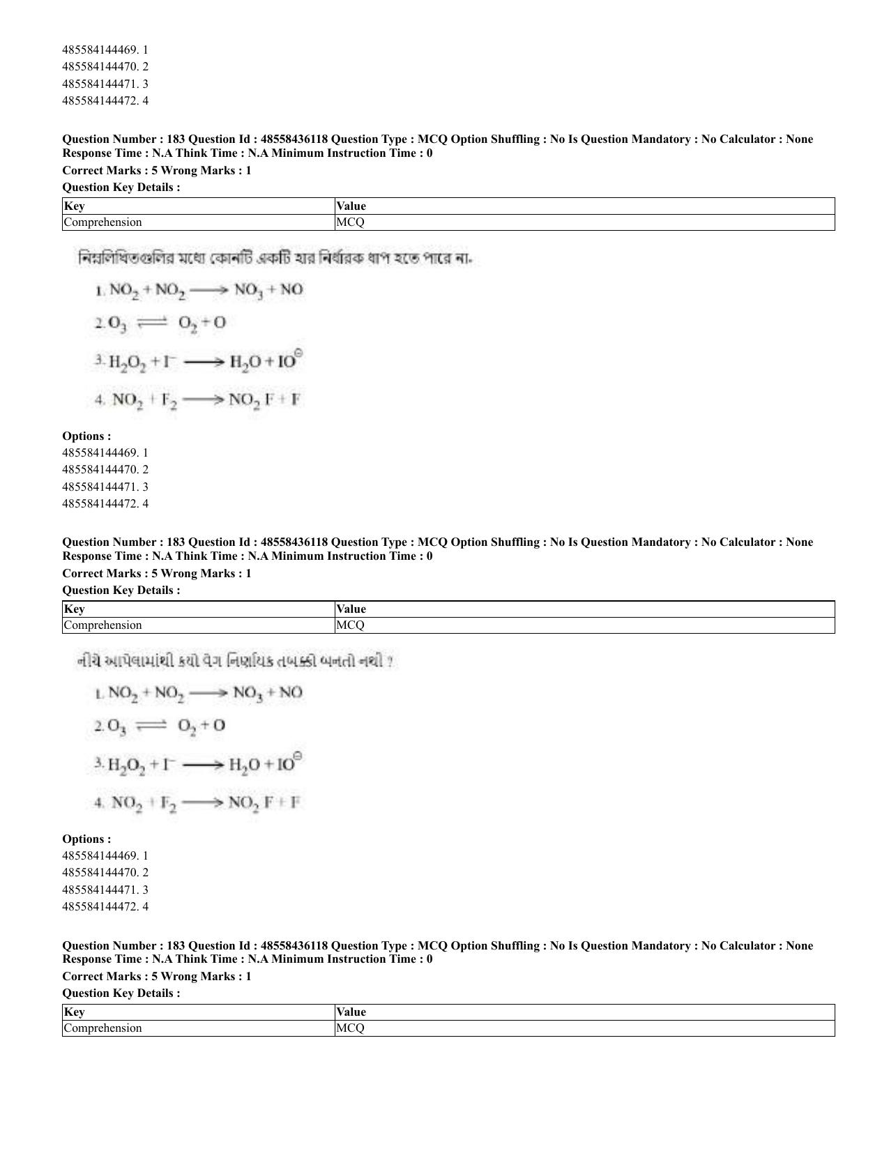 CUET 2023 Domestic Shift 2 Question Papers - 22 June 2023 - Page 311