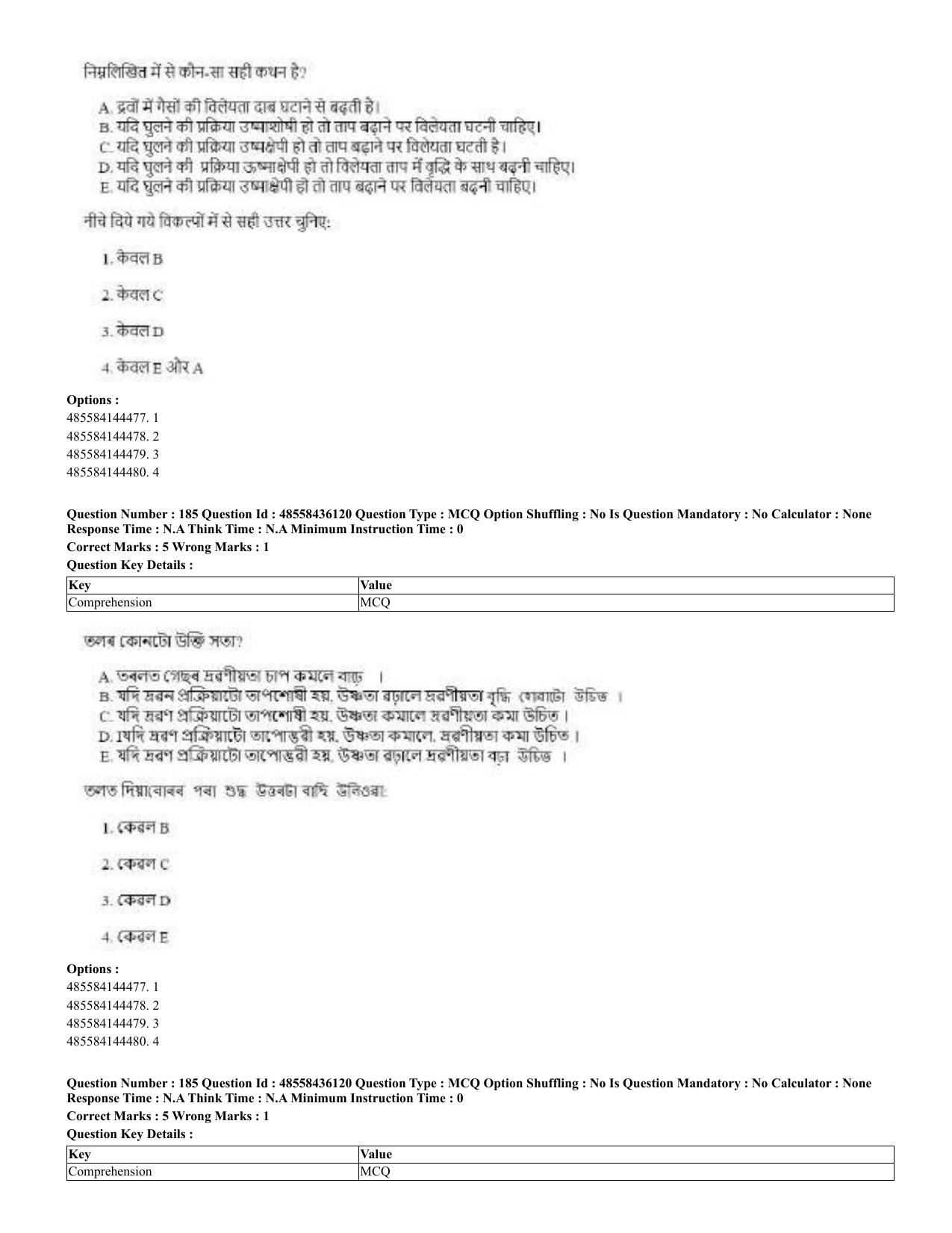 CUET 2023 Domestic Shift 2 Question Papers - 22 June 2023 - Page 322