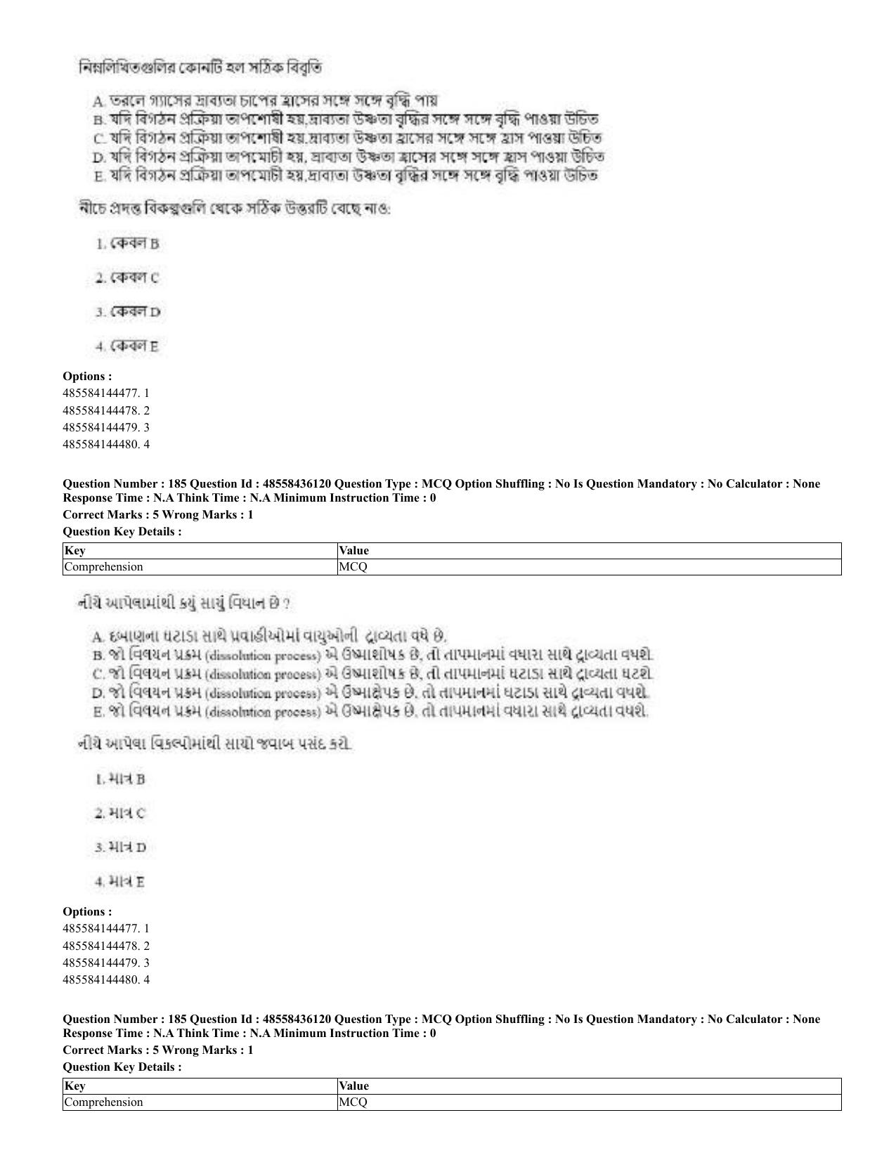 CUET 2023 Domestic Shift 2 Question Papers - 22 June 2023 - Page 323