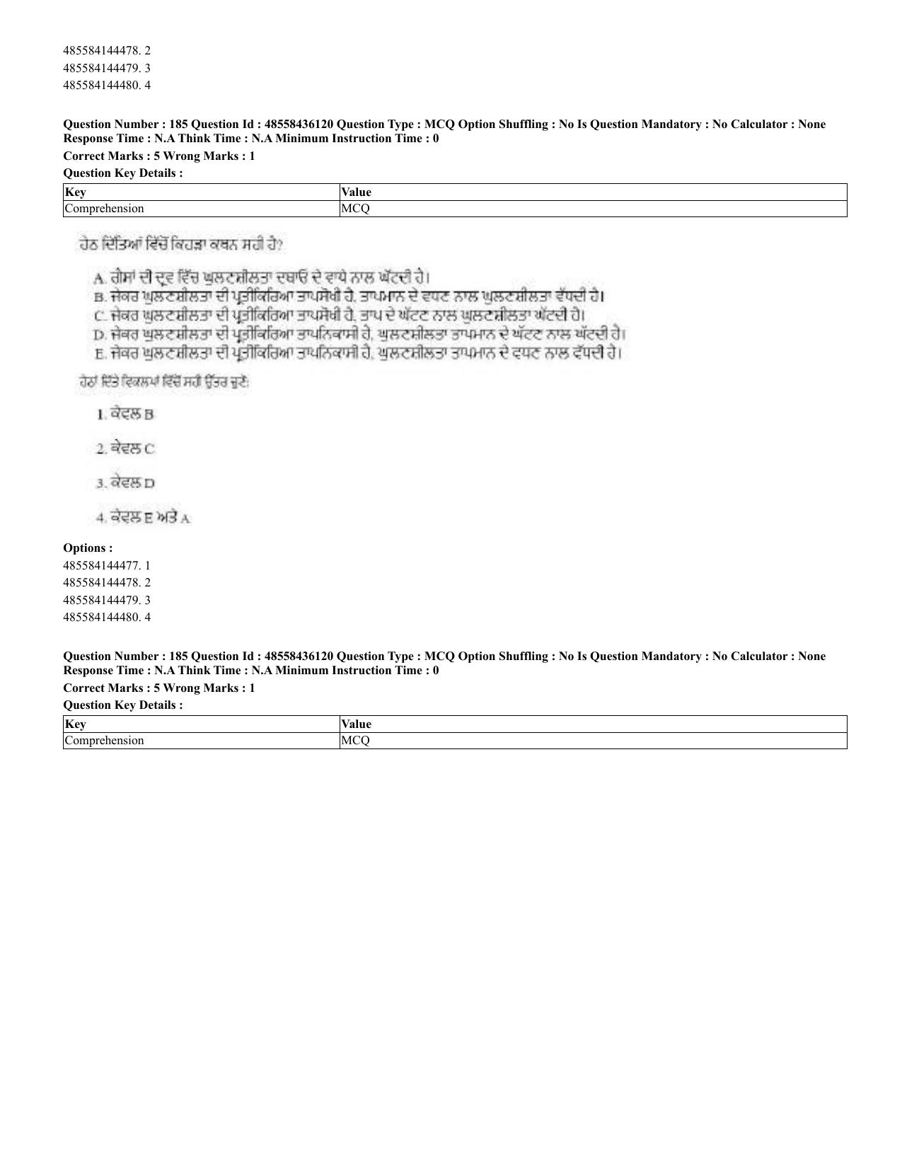 CUET 2023 Domestic Shift 2 Question Papers - 22 June 2023 - Page 326