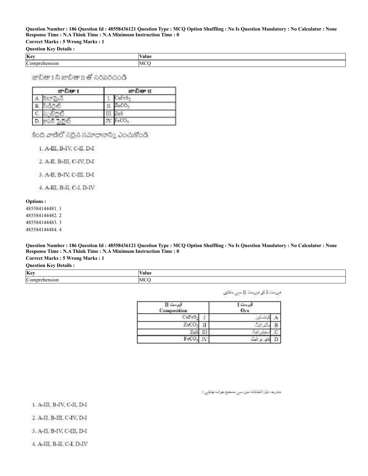 CUET 2023 Domestic Shift 2 Question Papers - 22 June 2023 - Page 334