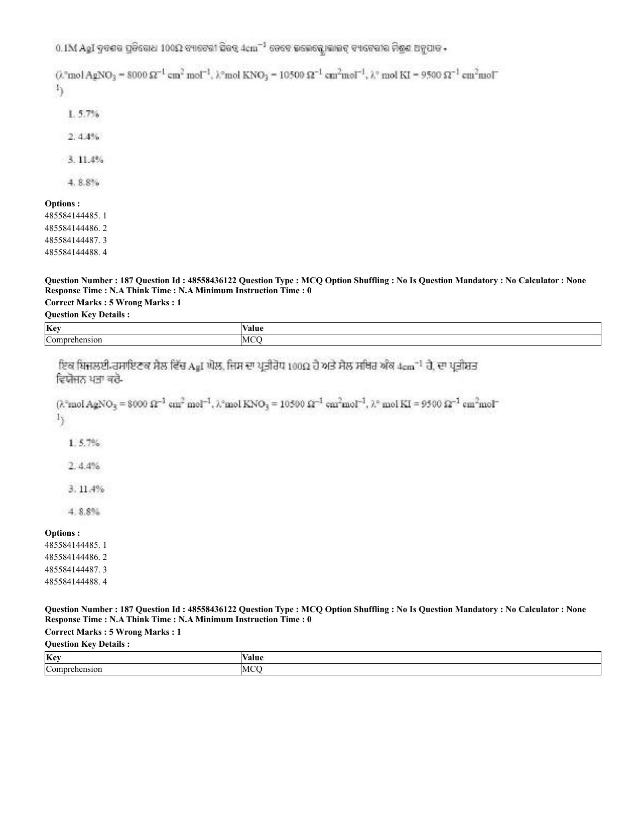CUET 2023 Domestic Shift 2 Question Papers - 22 June 2023 - Page 339