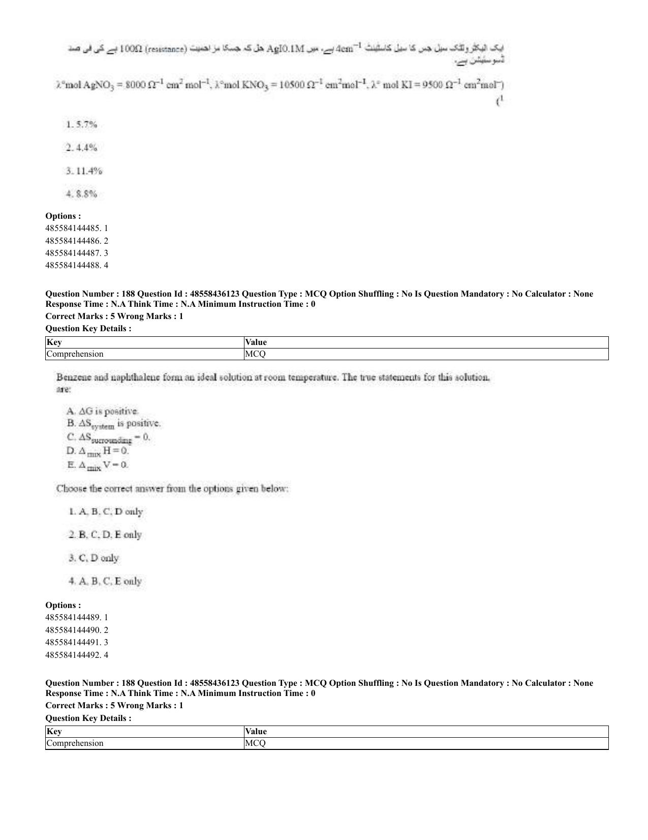 CUET 2023 Domestic Shift 2 Question Papers - 22 June 2023 - Page 341