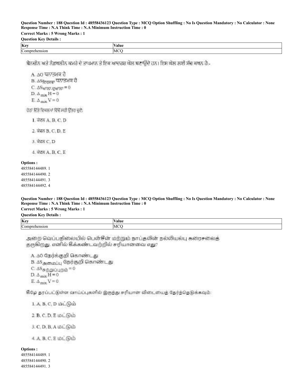 CUET 2023 Domestic Shift 2 Question Papers - 22 June 2023 - Page 346