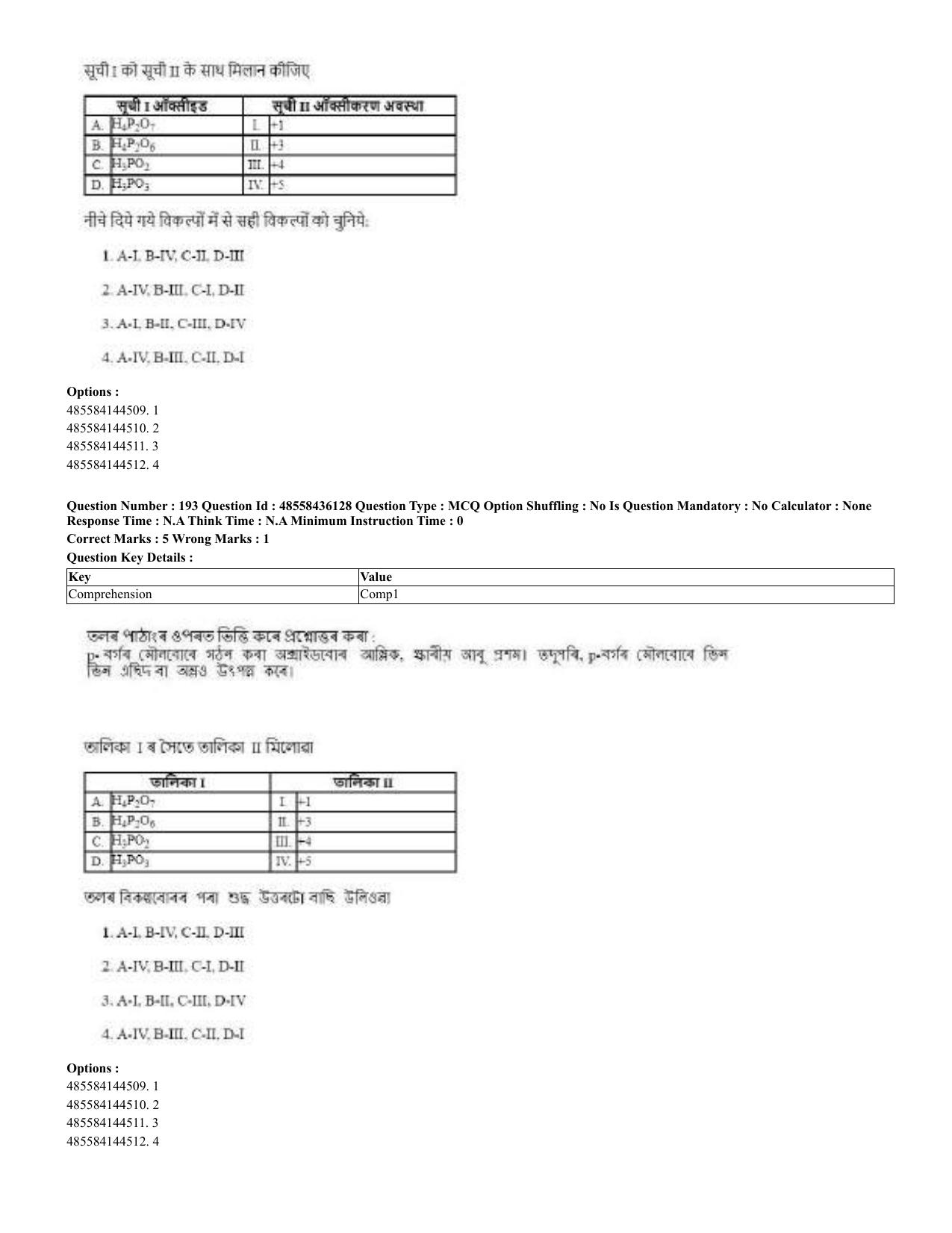 CUET 2023 Domestic Shift 2 Question Papers - 22 June 2023 - Page 374
