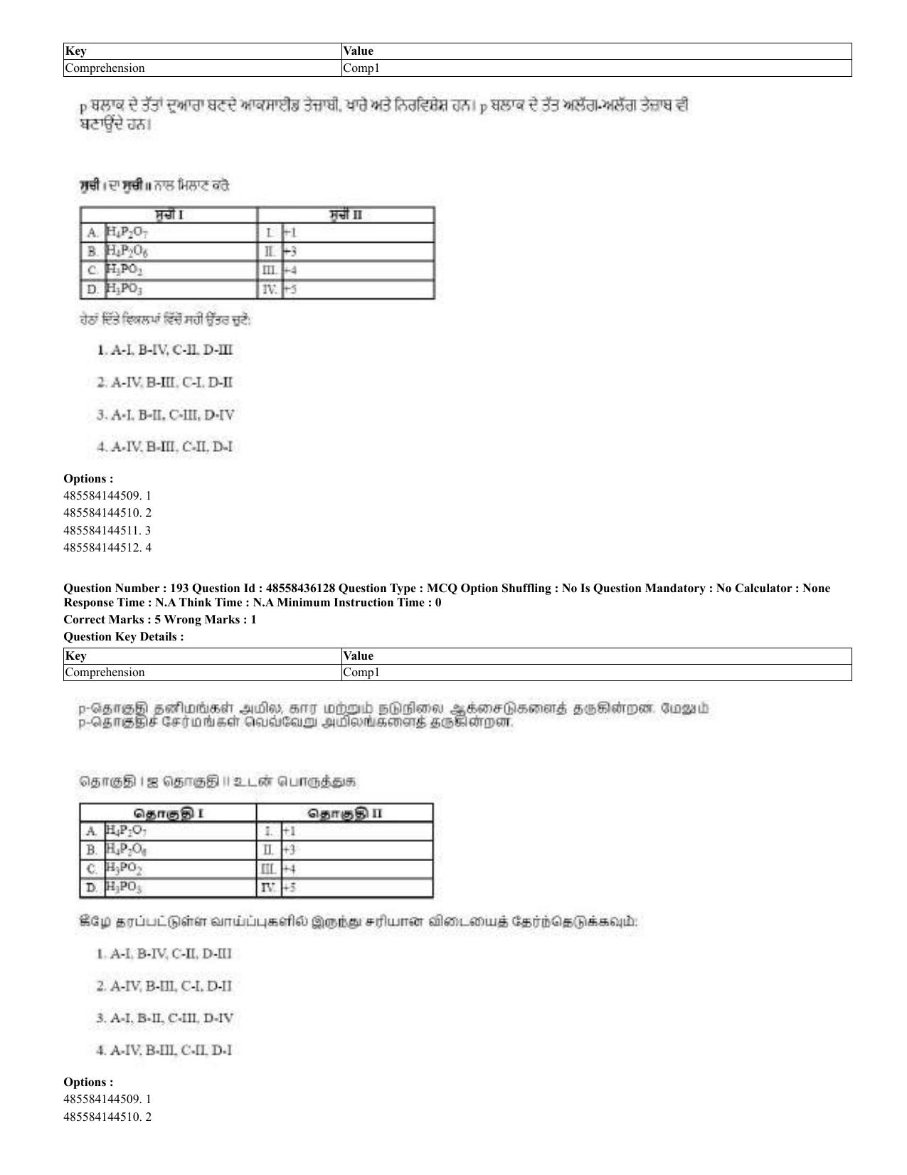 CUET 2023 Domestic Shift 2 Question Papers - 22 June 2023 - Page 379