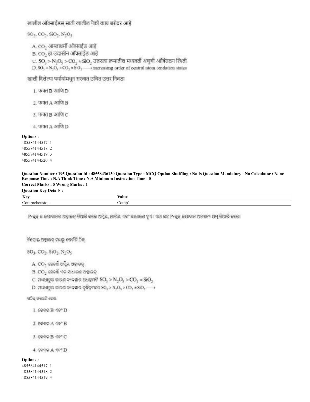 CUET 2023 Domestic Shift 2 Question Papers - 22 June 2023 - Page 395