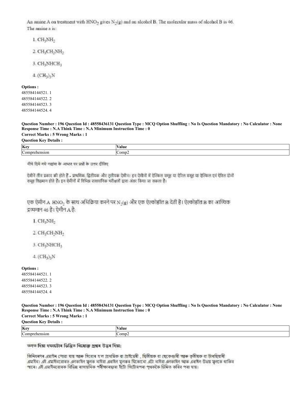 CUET 2023 Domestic Shift 2 Question Papers - 22 June 2023 - Page 399