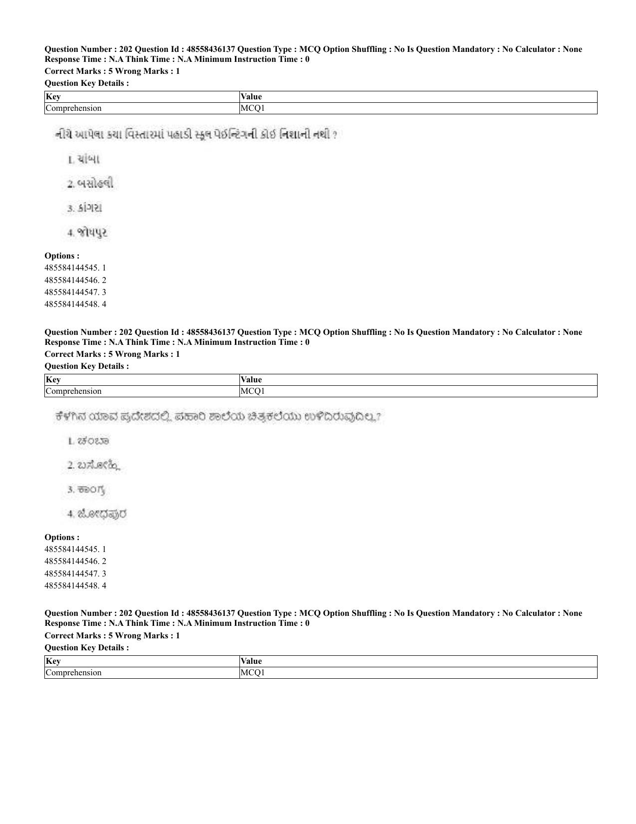 CUET 2023 Domestic Shift 2 Question Papers - 22 June 2023 - Page 448