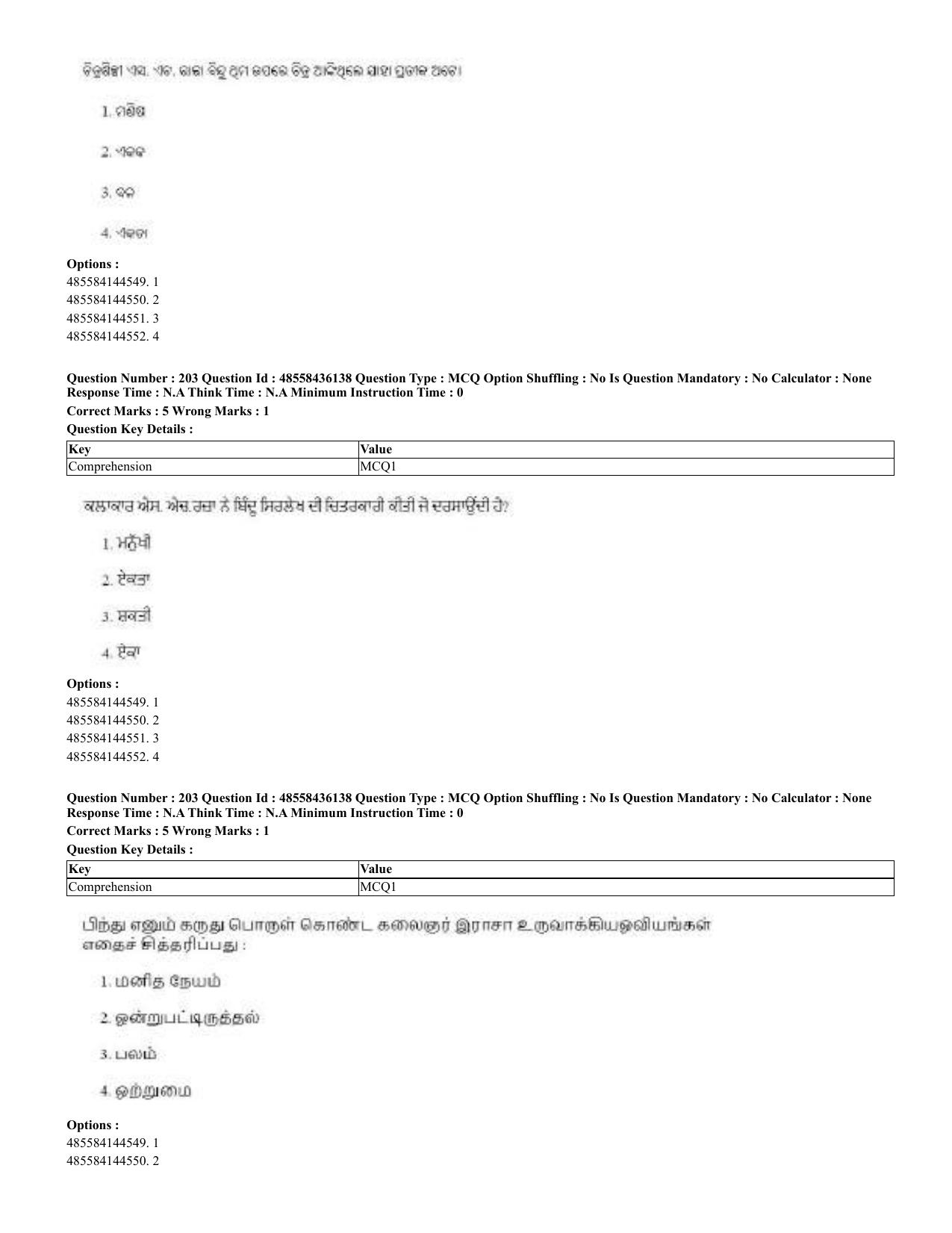CUET 2023 Domestic Shift 2 Question Papers - 22 June 2023 - Page 455