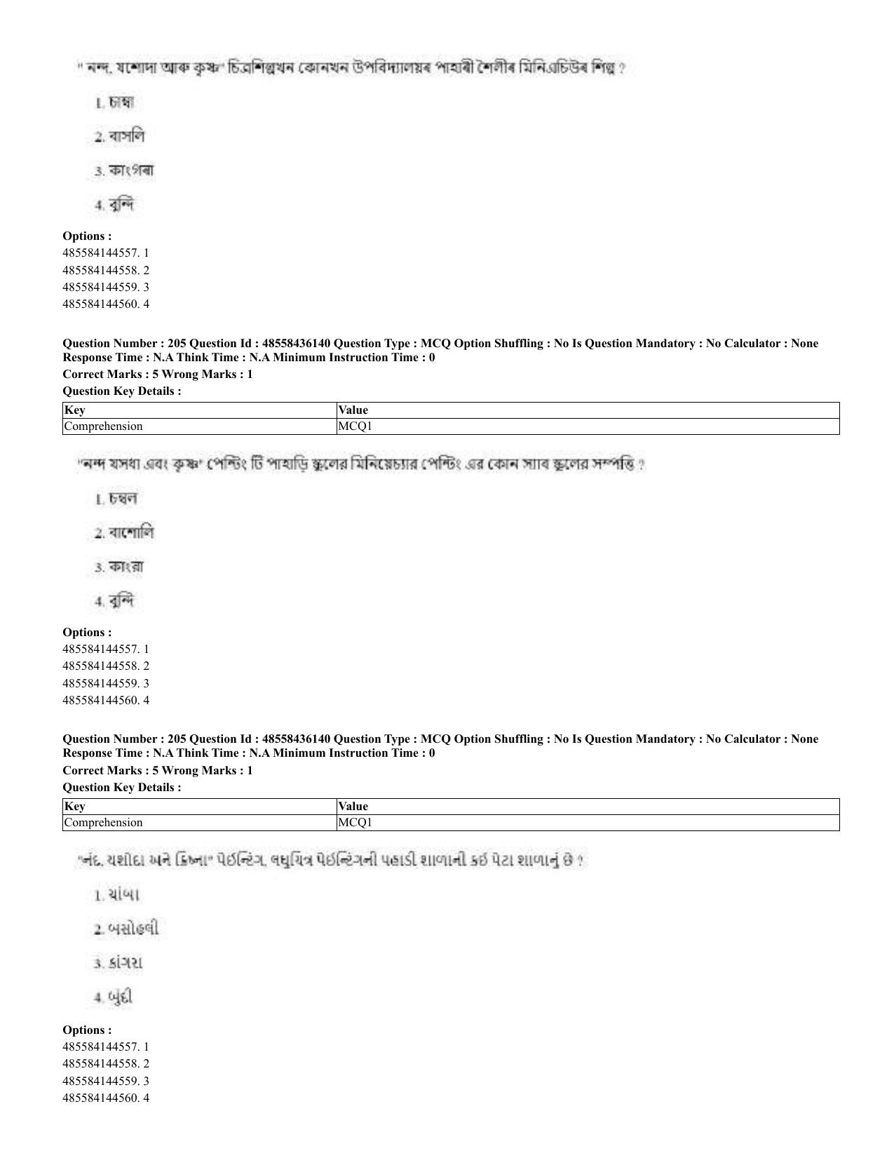 CUET 2023 Domestic Shift 2 Question Papers - 22 June 2023 - Page 463