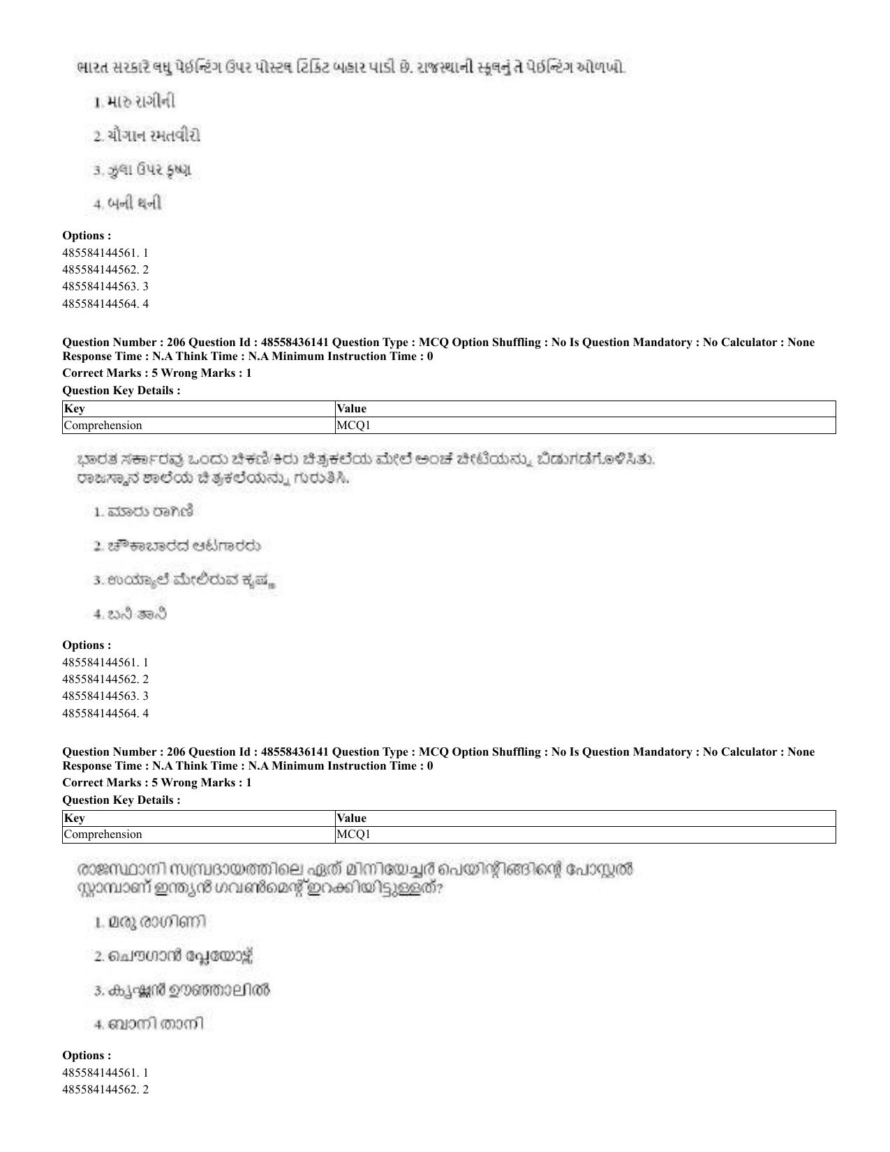 CUET 2023 Domestic Shift 2 Question Papers - 22 June 2023 - Page 469