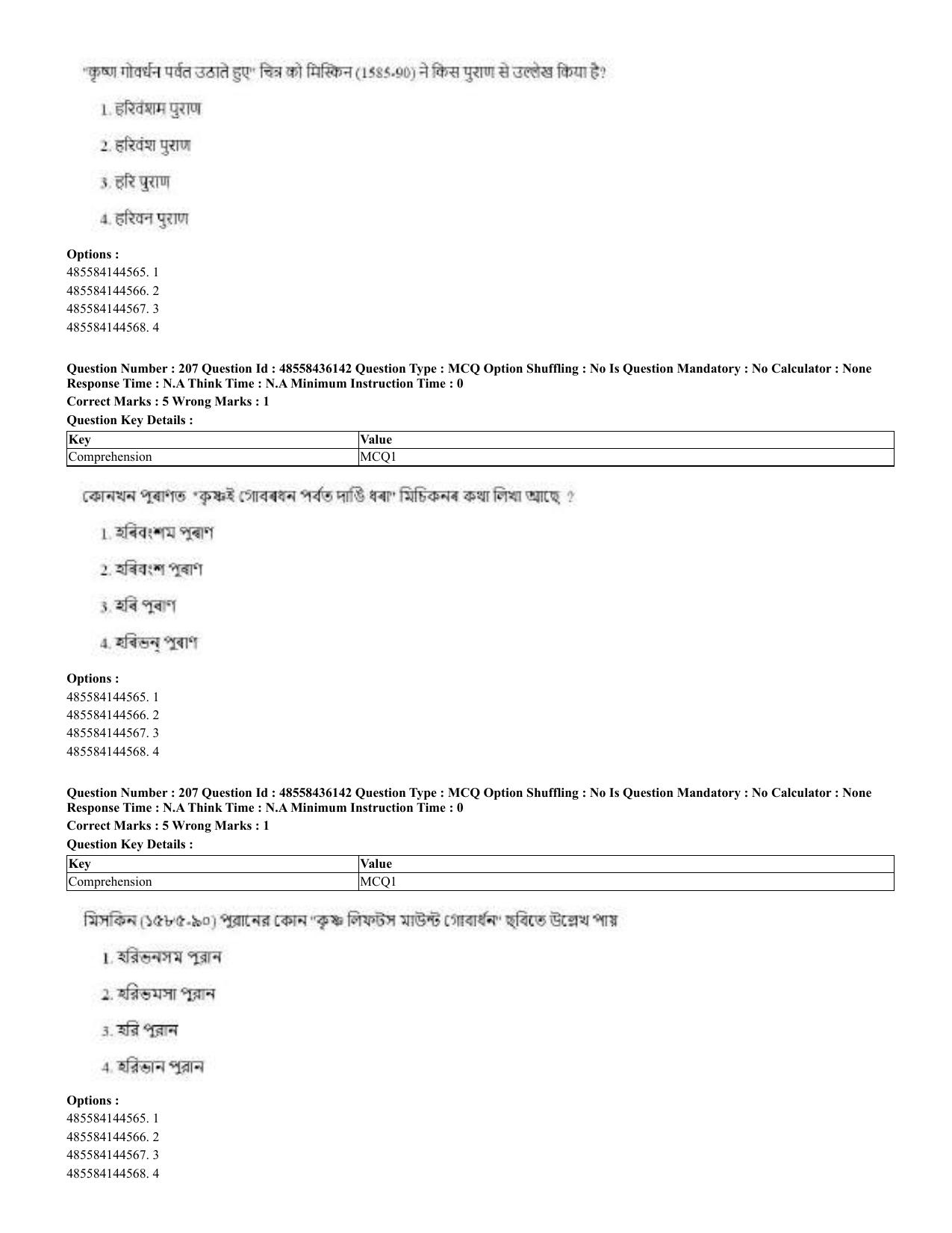 CUET 2023 Domestic Shift 2 Question Papers - 22 June 2023 - Page 473