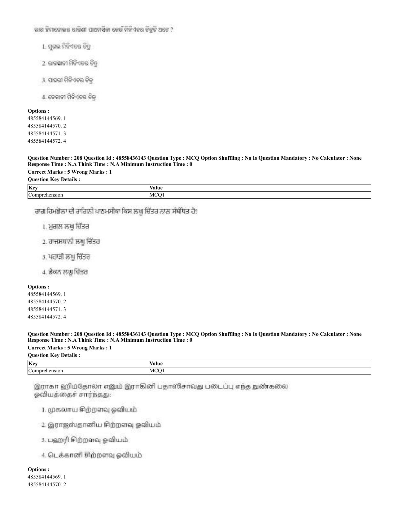 CUET 2023 Domestic Shift 2 Question Papers - 22 June 2023 - Page 481