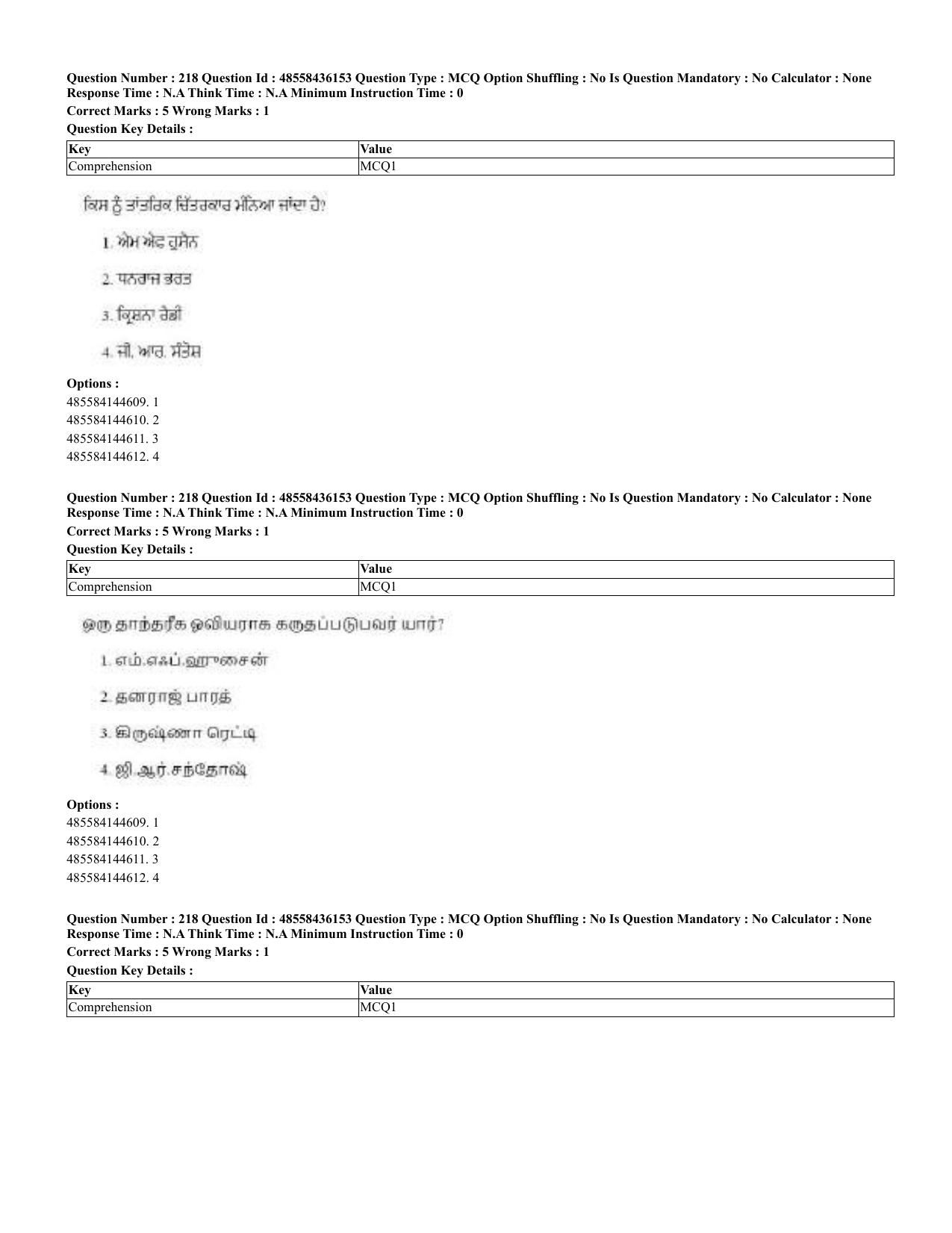 CUET 2023 Domestic Shift 2 Question Papers - 22 June 2023 - Page 533