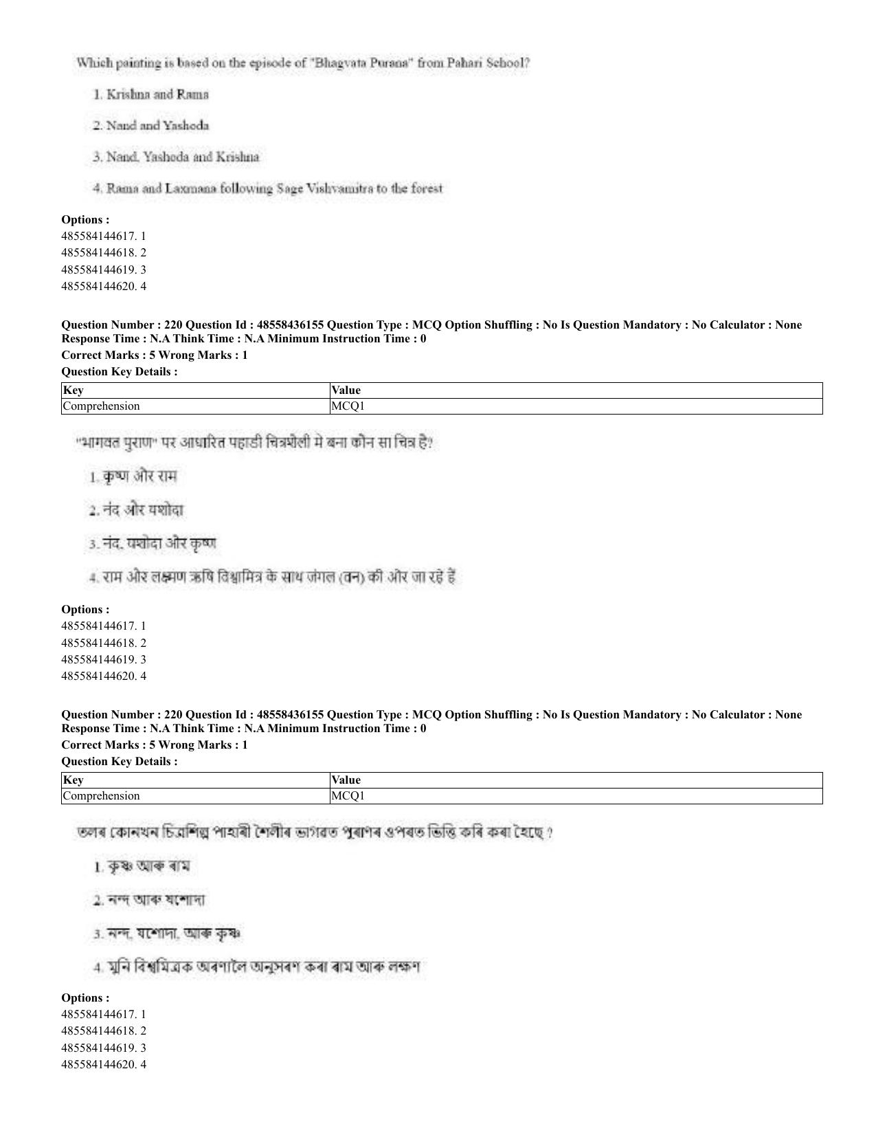 CUET 2023 Domestic Shift 2 Question Papers - 22 June 2023 - Page 540